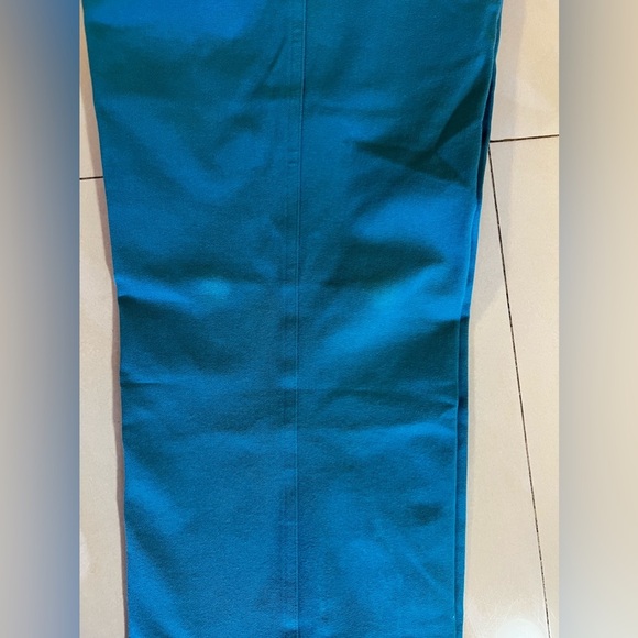 St John dress Pants Turquoise blue Sporty Trousers straight dress pant 8 zip - Picture 15 of 16